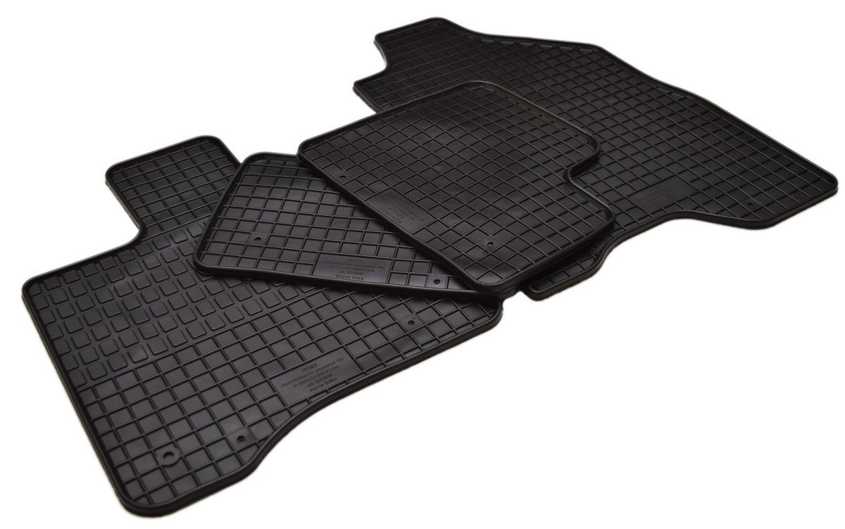 Petex gummimatter til Citroen C-Zero 2010-2020 – svart, 4-delers sett med 1 cm sidekant