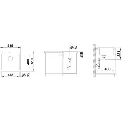 Måltegning Blanco Pleon 5 – mål 515x510 mm