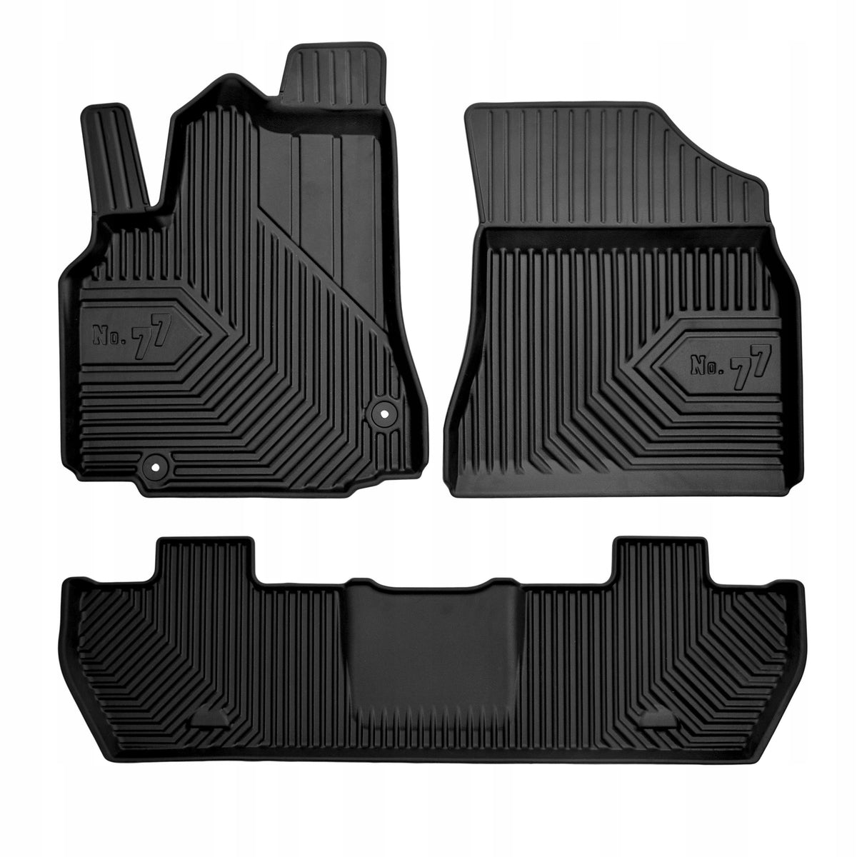 Frogum 3D Premium gulvmatter til Peugeot Partner II Tepee 2008-2018 – svart TPE med 40 mm sidekant