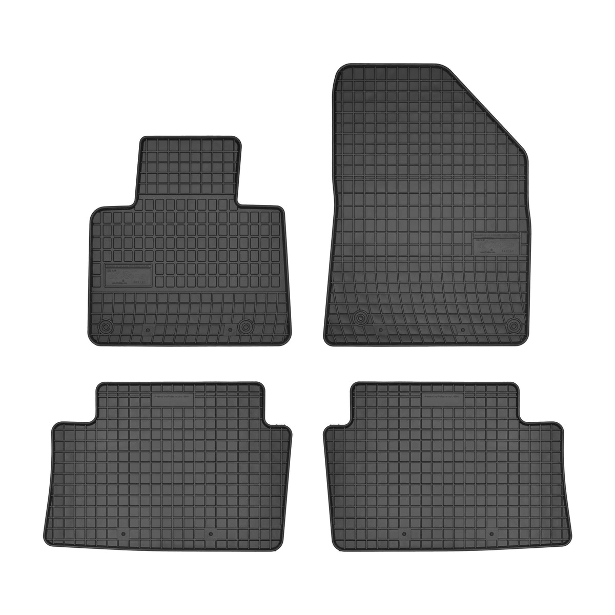 Frogum gummimatter til Citroen C5 II (2008-2017) – svart/anthracite, sett med 4, 1 cm sidekant