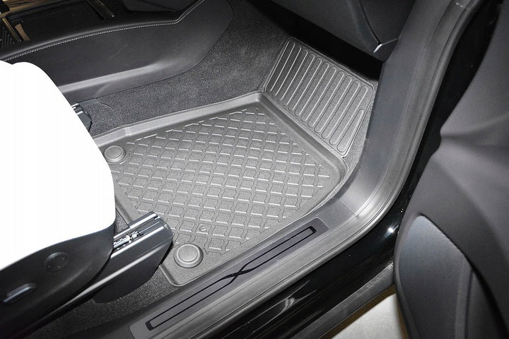 Gulvmatter Tesla Model X (2015-2021) – Antiskli luktfrie gummi TPE - sett bakfra