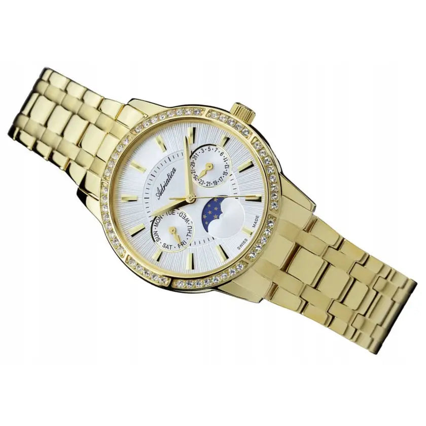 Dame Gullklokke Adriatica A3601 Safir Faser