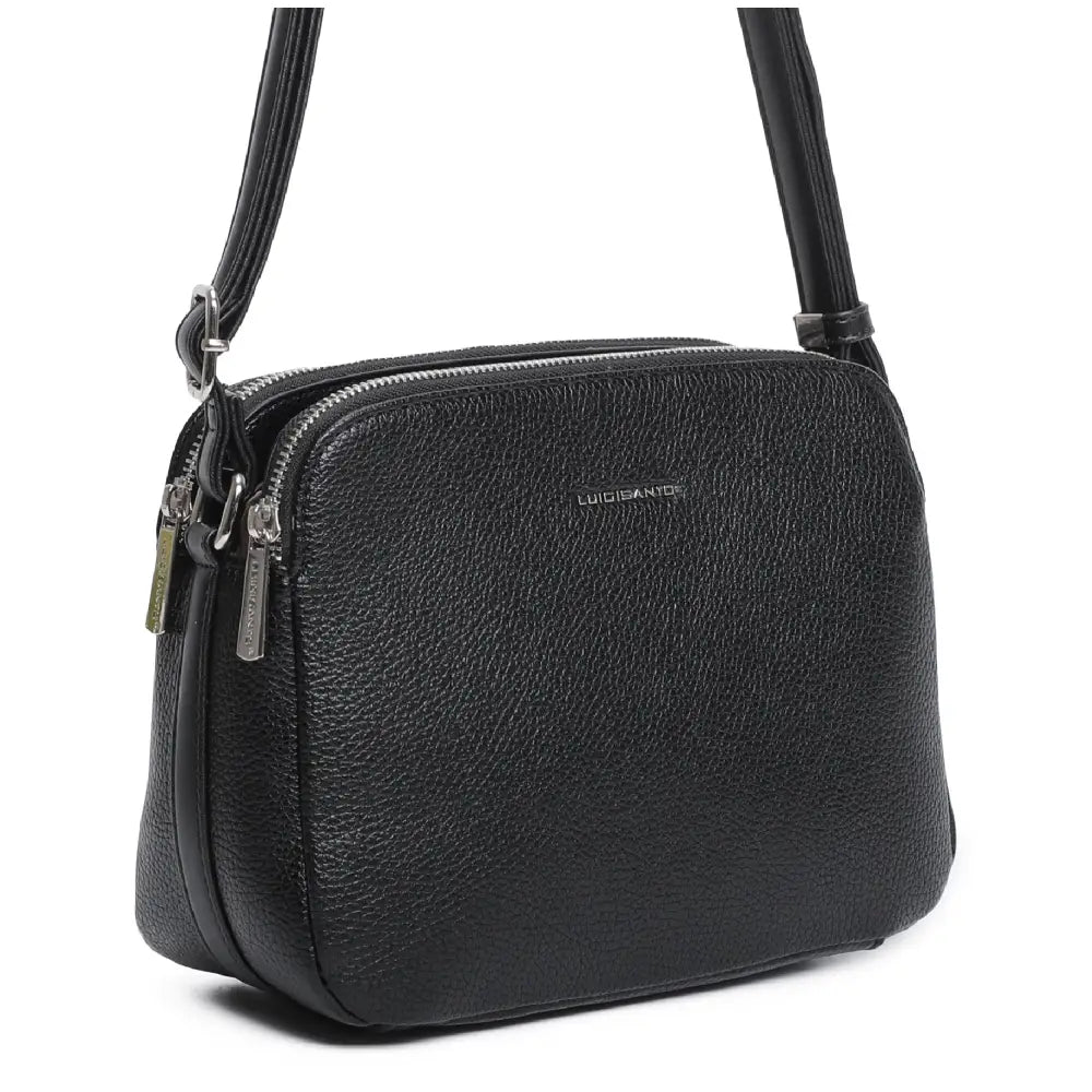 Dame Skulderveske Luigisanto Svart Treakammers med Stropp