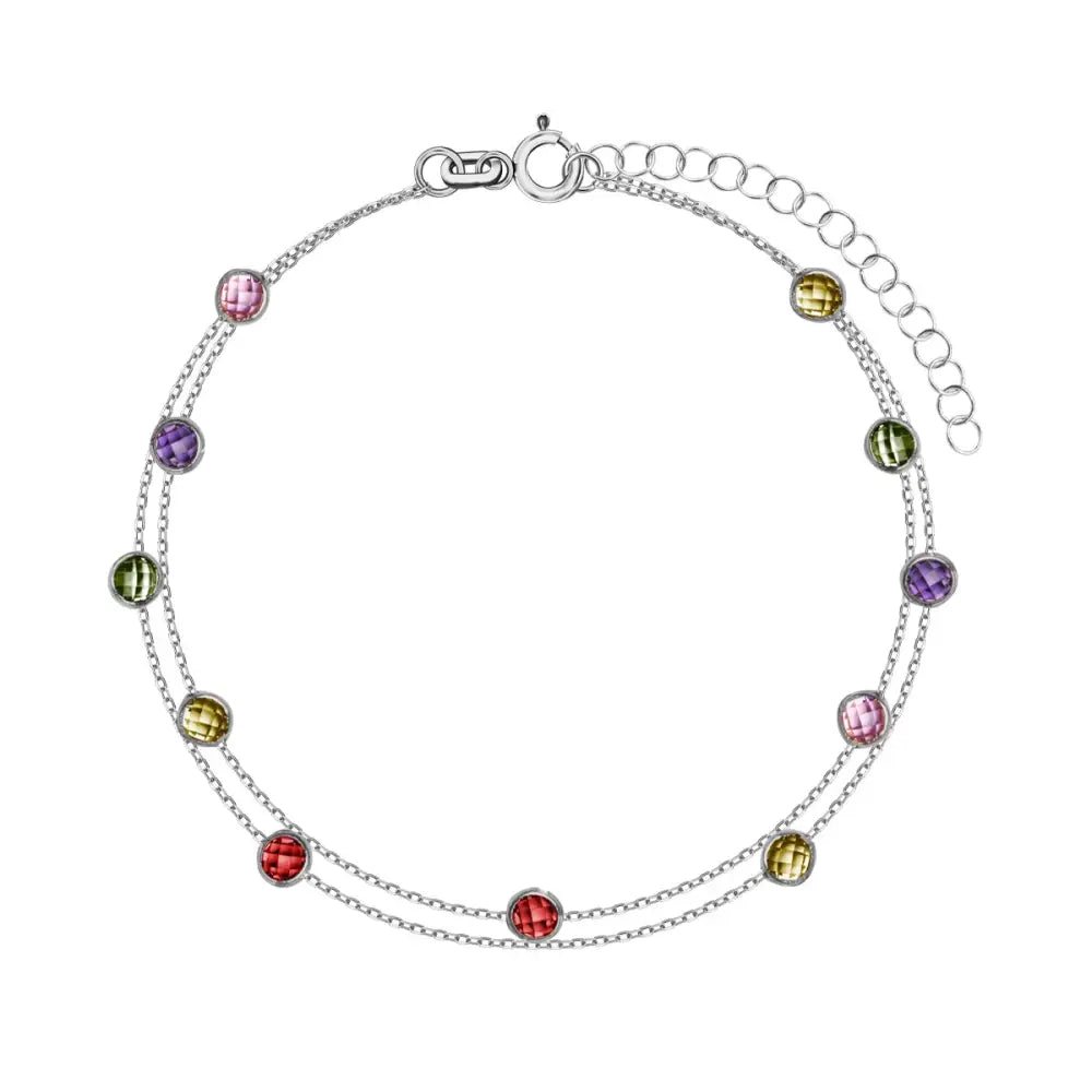 Armbånd Dame med Zirkoner - Sterling Sølv 20 Cm