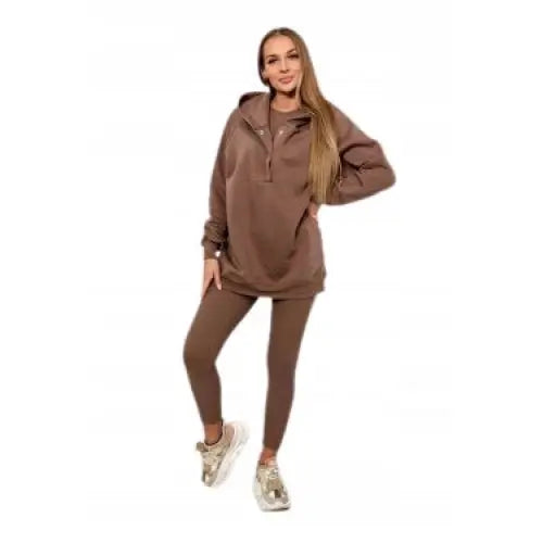 Damekjole 3 i 1 Genser Top Leggings Mokka