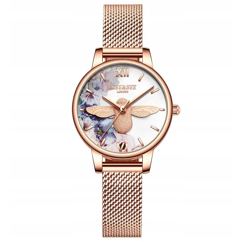 Dameklokke Armbånd Rosegull