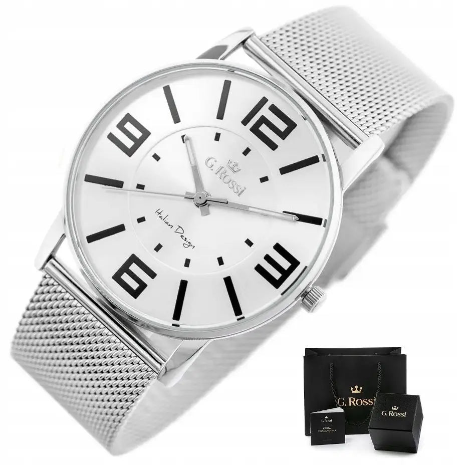 Dameklokke g Rossi Aida Tall Mesh + Gravering