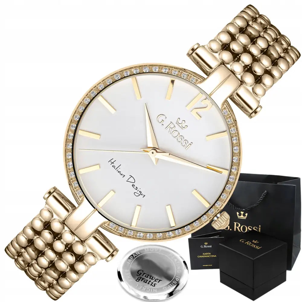 Dameklokke g Rossi Miacca + eske + gravering 5w