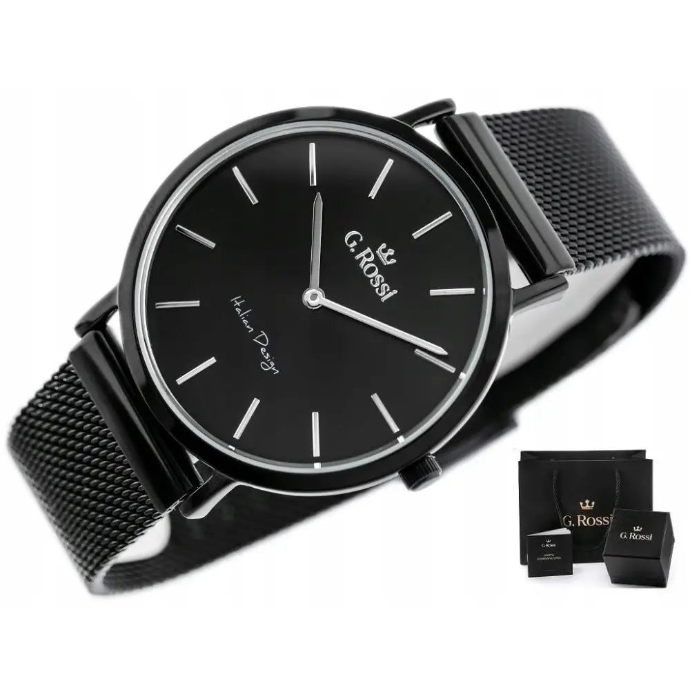 Dameklokke g Rossi Silva Mesh Box + Gravering