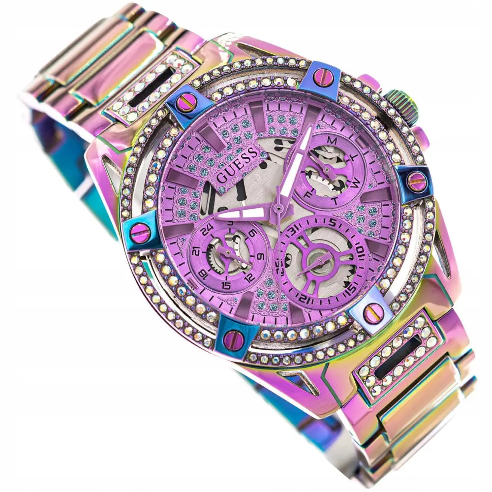 Dameklokke Guess Gw0464l4 Queen med Krystaller