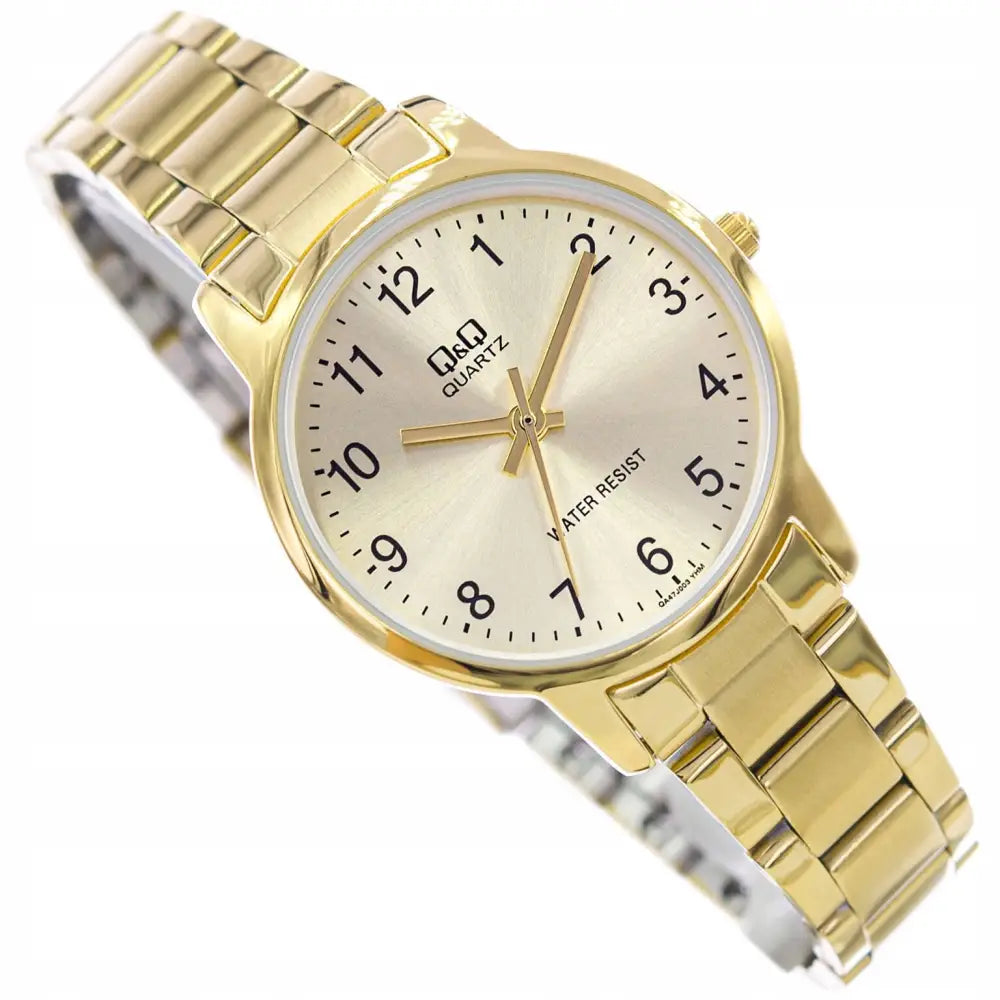 Dameklokke Qq Qa47j003y Gullfarget Klassisk til Hverdags