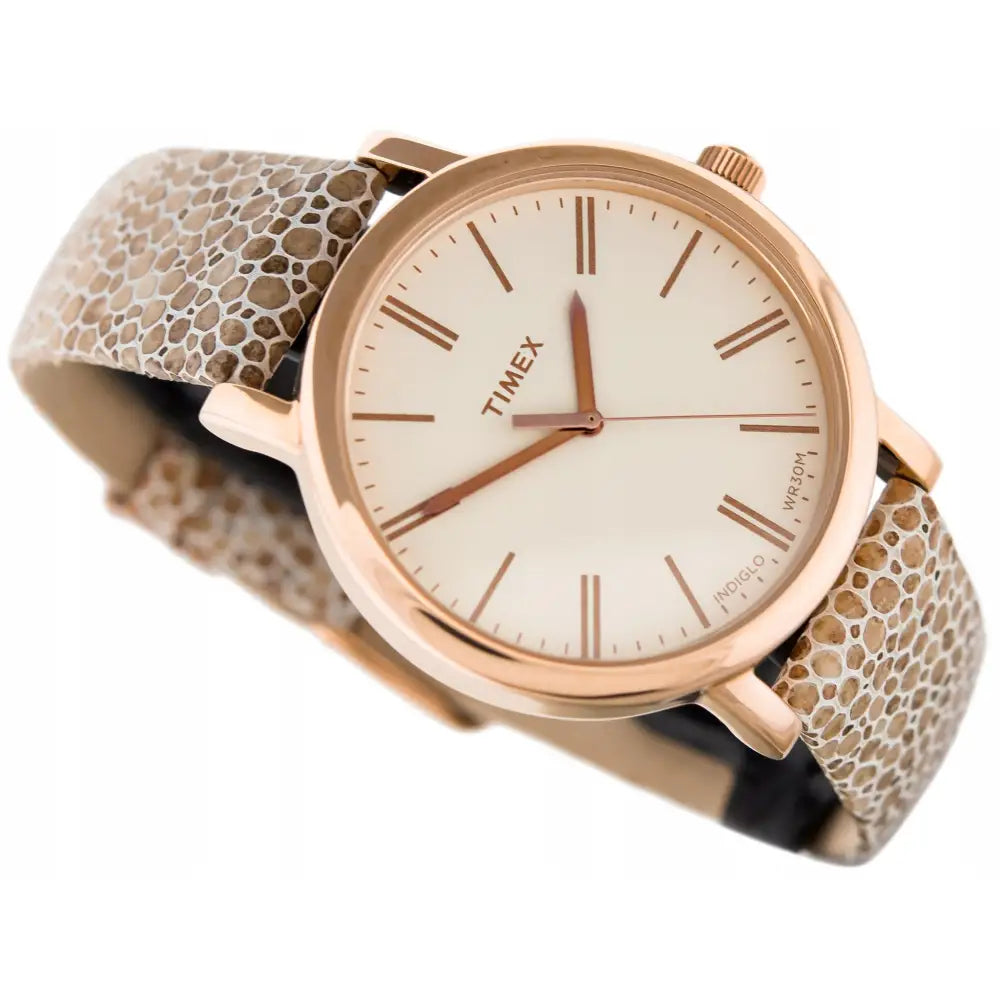 Dameklokke Timex T2p325 Indiglo Elegant Garanti