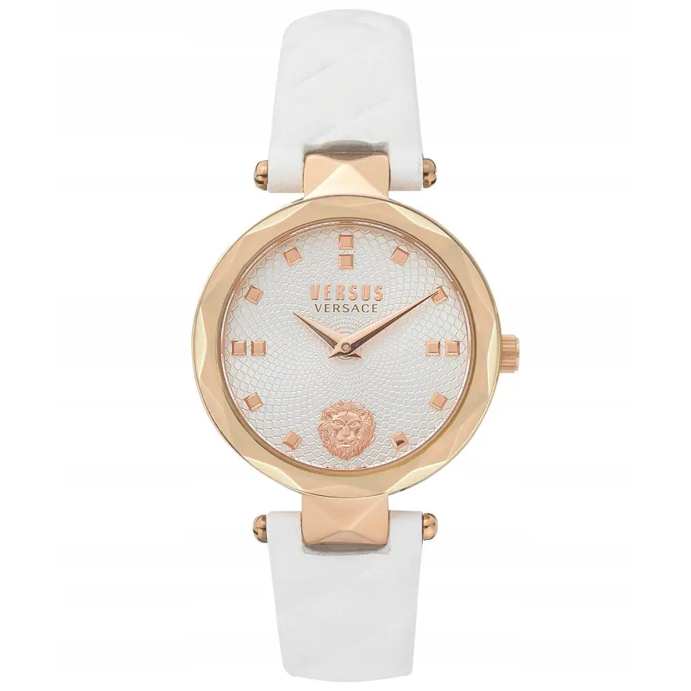 Dameklokke Versus Versace med Hvitt Reimer Vanntett 50 Meter