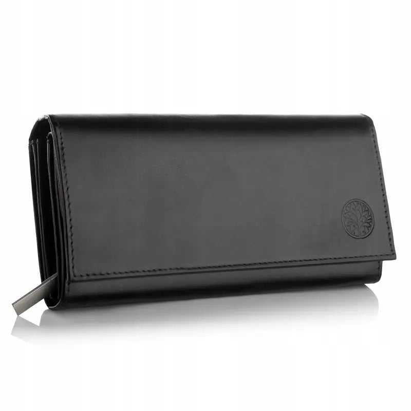 Damepung i Ekte Lær med Trykknapp fra Betlewski med Kortbeskyttelse