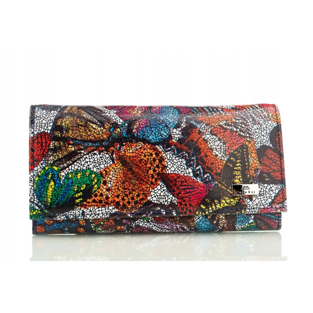 Damepung i Lær med Mønster og Glidelås