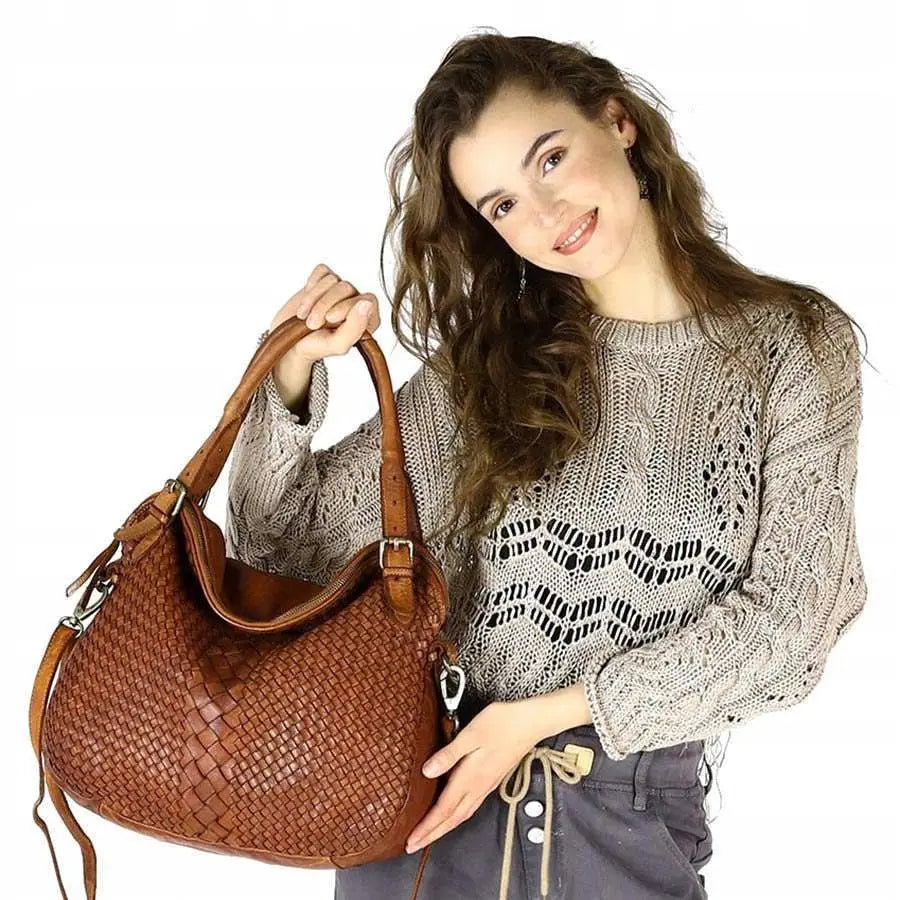 Dameveske Lærhåndveske til Hånd og Skulder