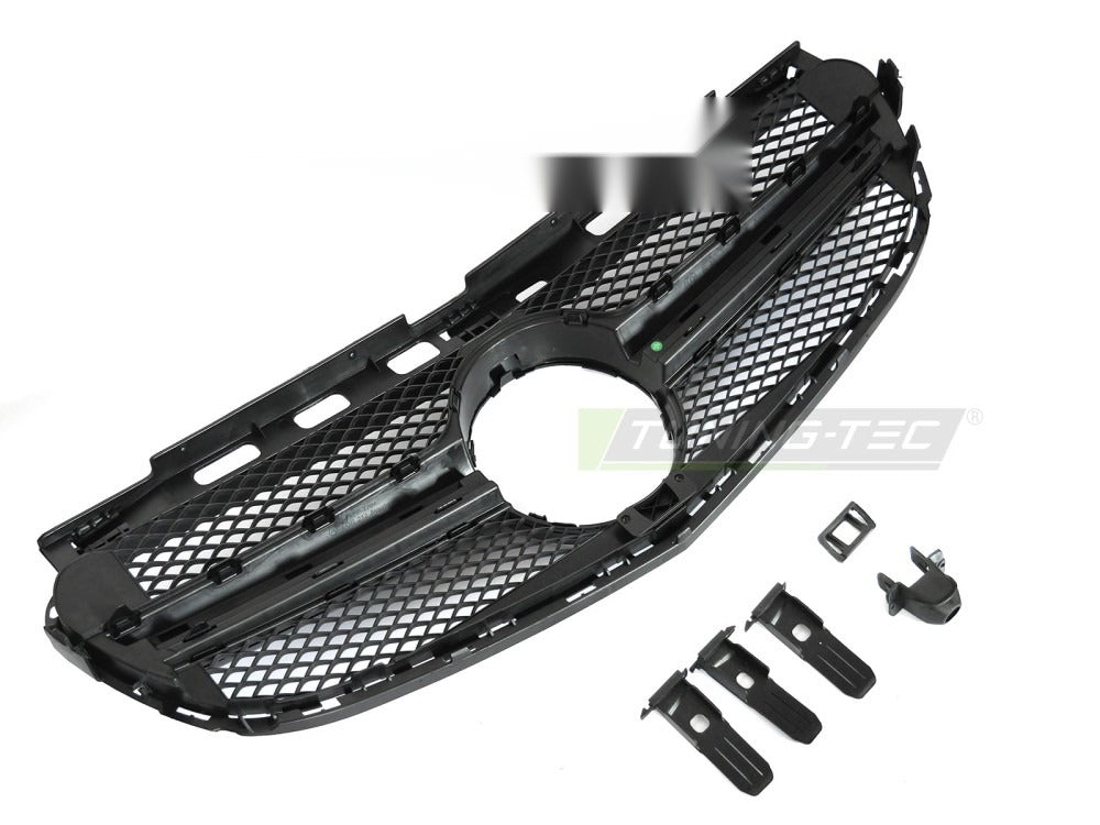 Grill Mercedes E-Klasse W212/S212 13-16 sett fra siden, struktur synlig.