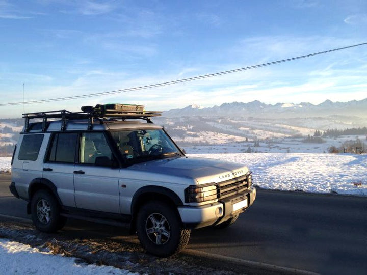 Takstativ Plattform Land Rover Discovery 2 (L318) (1998-2004) - sett forfra