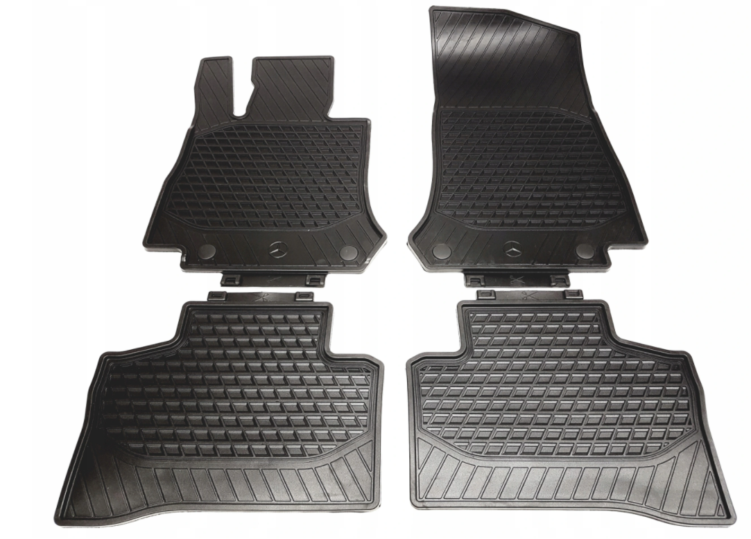Mercedes OEM gummimatter til Mercedes EQC (N293) / GLC Coupe (C253) – antrasitt/svart, sett med 4 stk