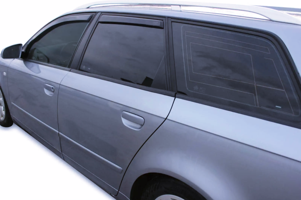 Vindavviser Audi A4 (B6/B7) Avant / sett 4 stk. (2000-2009) – PMMA Plexiglass - nærbilde