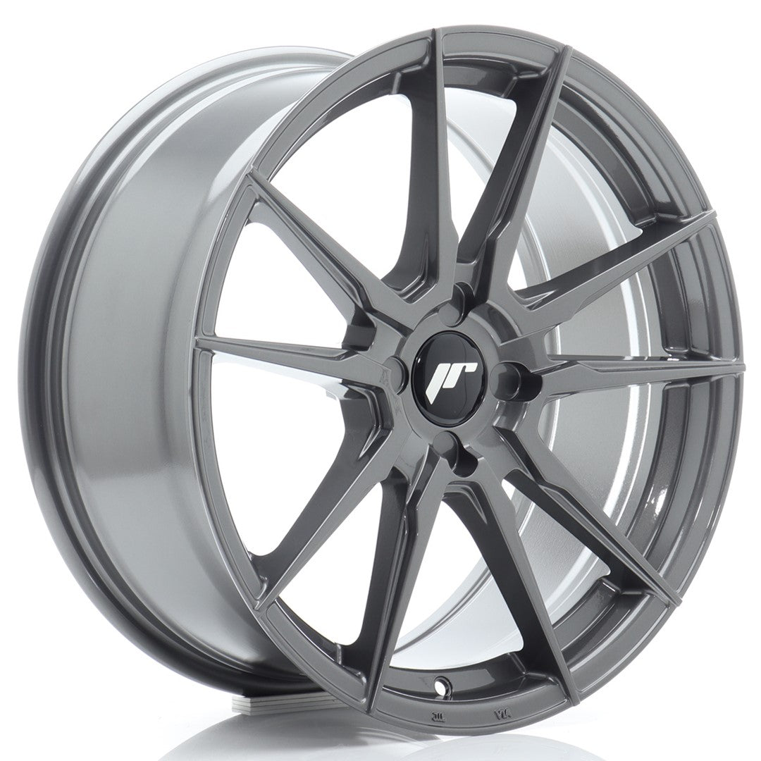 Felg JR Wheels JR21 18x8" Hyper Gray – sett forfra