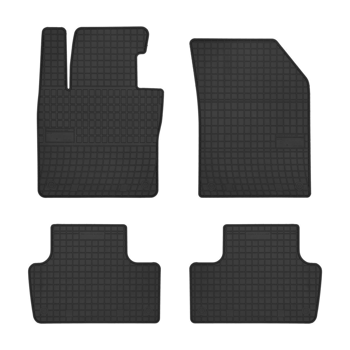 Frogum gummimatter til Volvo XC60 II (2017-) – svart-anthracite, sett med 4 stk, sidekant 1 cm