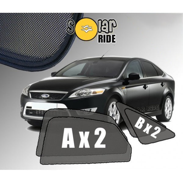 Sr solskjerm i akryl til Ford Mondeo Sedan / Liftback IV, vindavviser med enkel montering og regnbeskyttelse