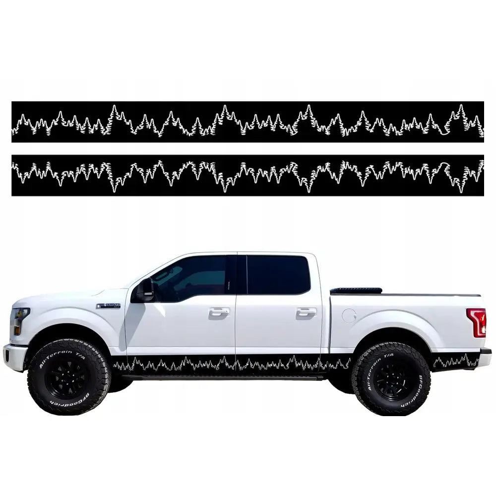 Dekaler for Campingbuss Sider Striper + Skog 20 Cm x 4 m