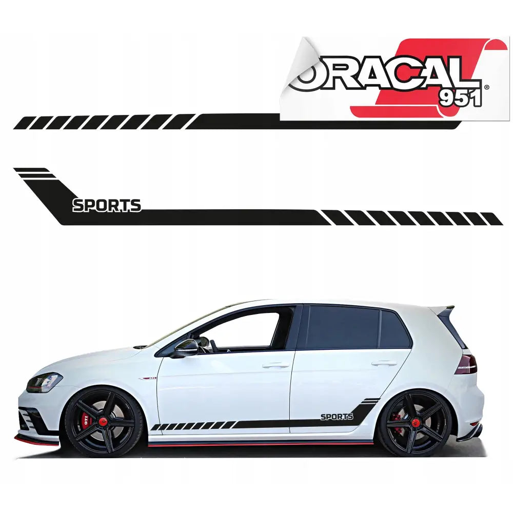 Dekaler til Bilens Side - Striper 250x29cm 951 Mg