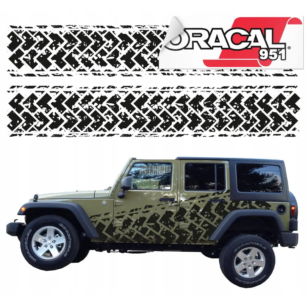 Dekalk for Bil Offroad Mønster 44x250 2stk