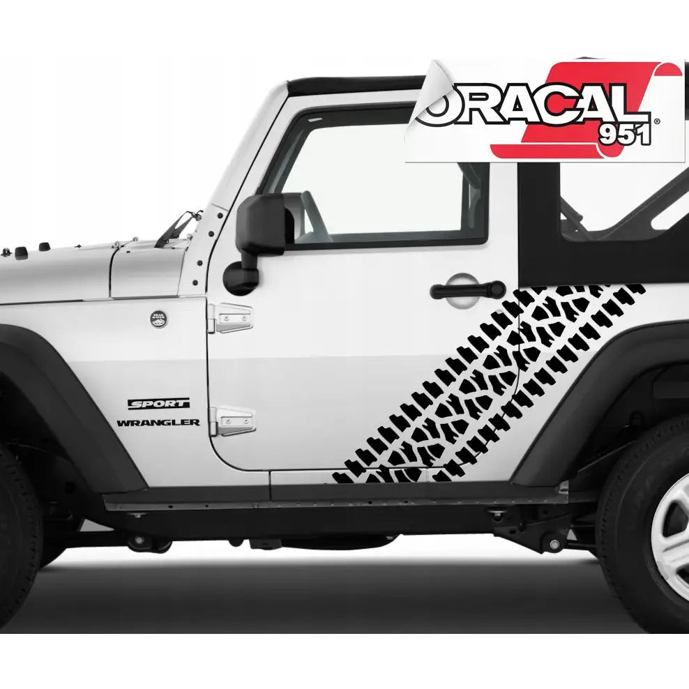 Dekalk Offroad Løper 150x28cm Jeep Dører Frontdeksel133
