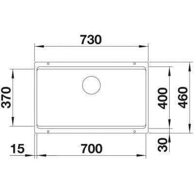 Måltegning Blanco Etagon 700-U – mål 730x460 mm
