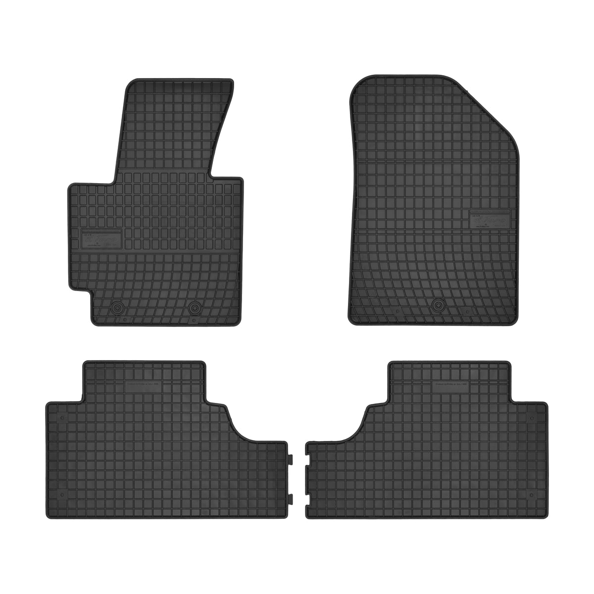 Frogum gummimatter til Kia Soul II (2013-2019) – svart/anthracite, sett à 4 med 1 cm sidekant