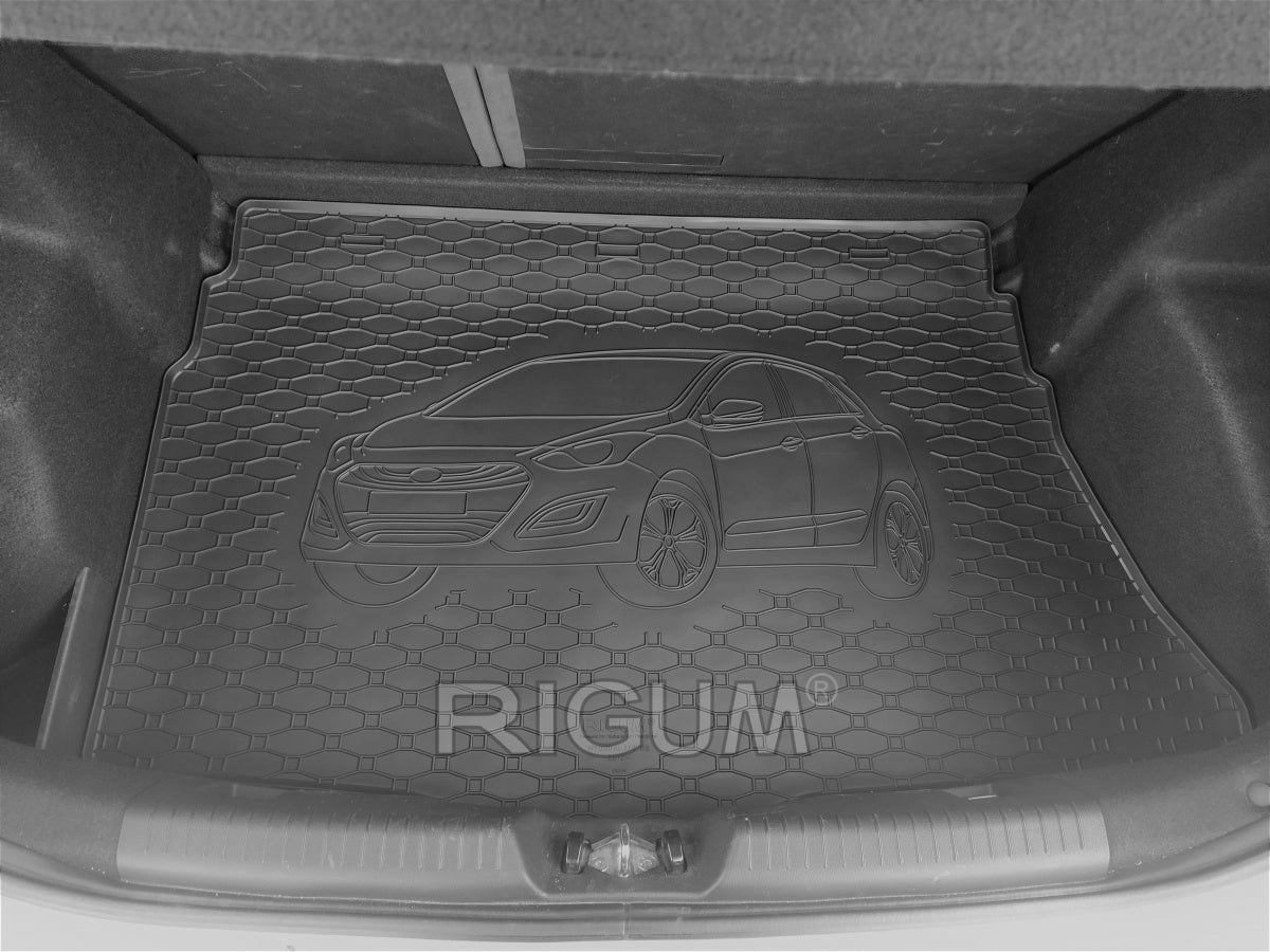 Rigum bagasjeromsmatte til Hyundai i30 II Hatchback – 10 mm kanthøyde