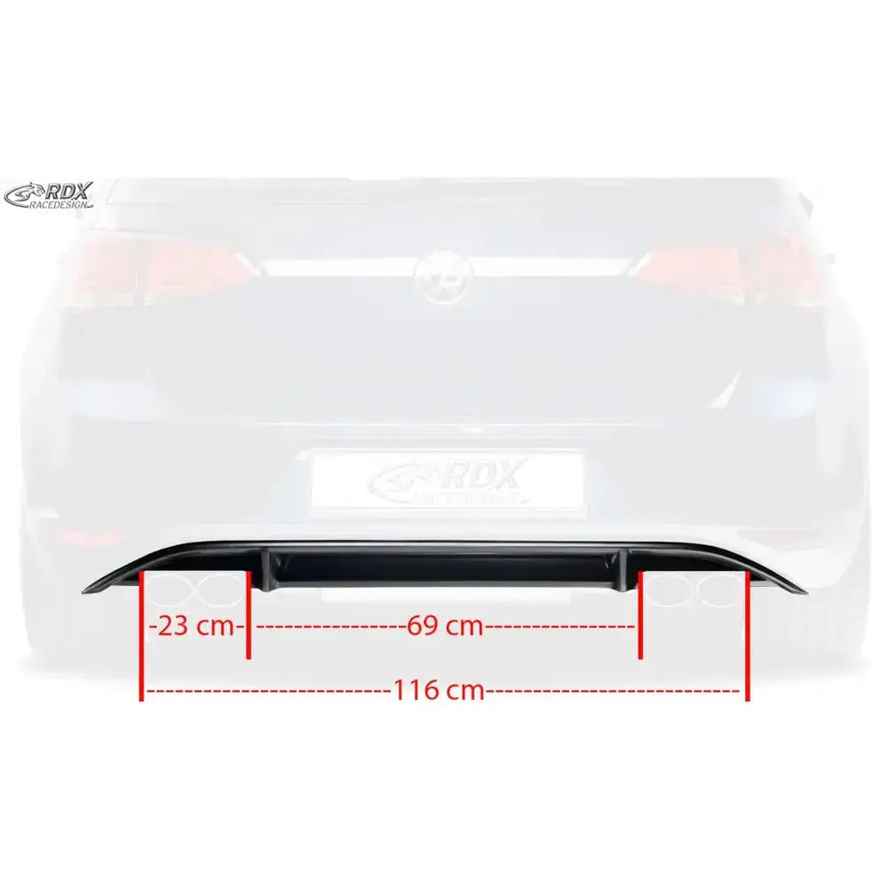 Diffuser Volkswagen Golf 7 13-19 R-look Midtre