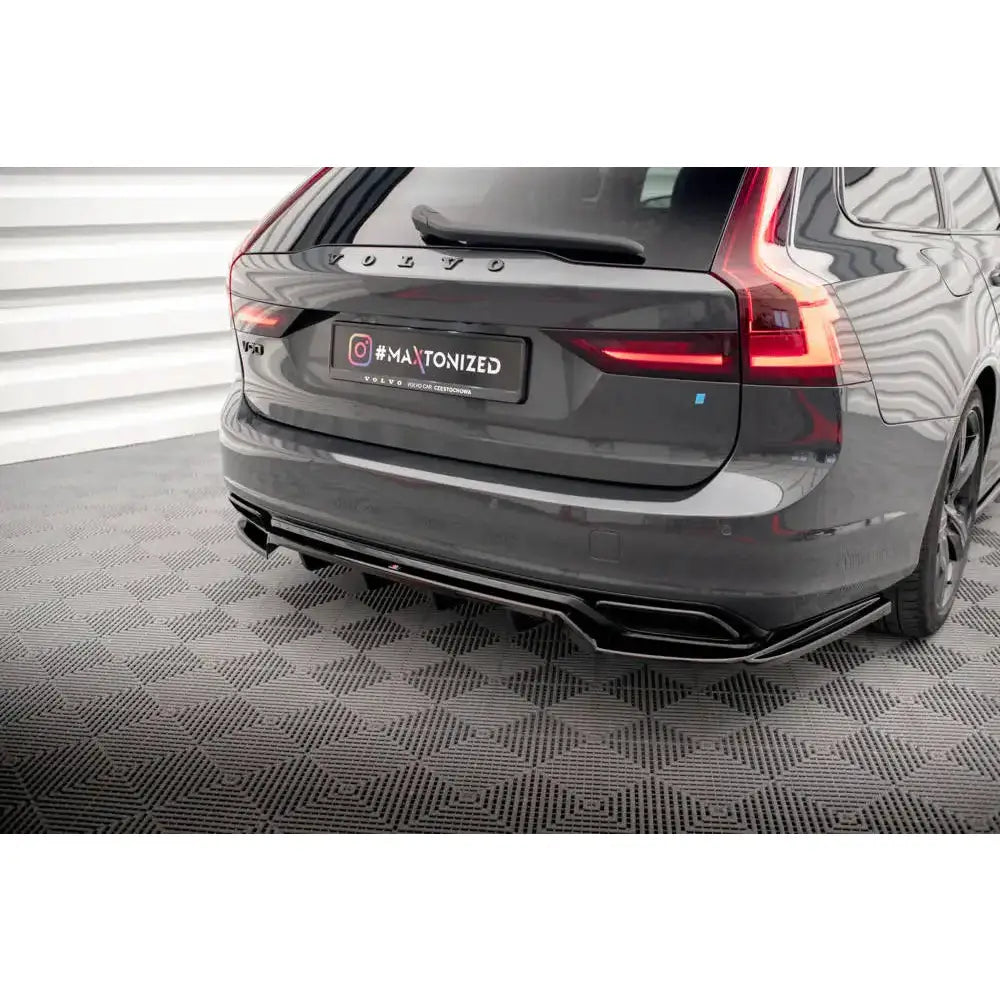 Diffuser Volvo V90 16-20 R-design Mk2 - Central Rear Splitter