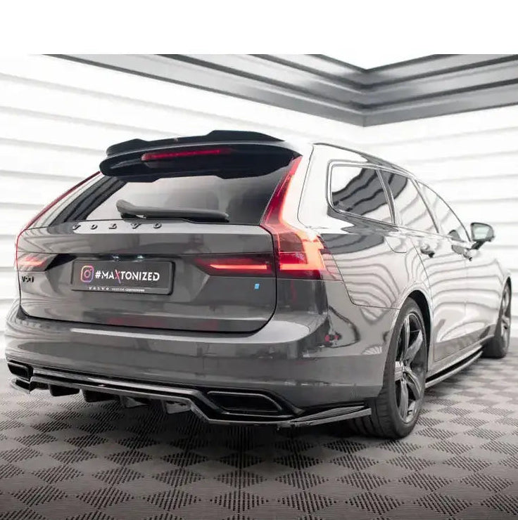 Diffuser Volvo V90 16-20 R-design Mk2 - Central Rear Splitter