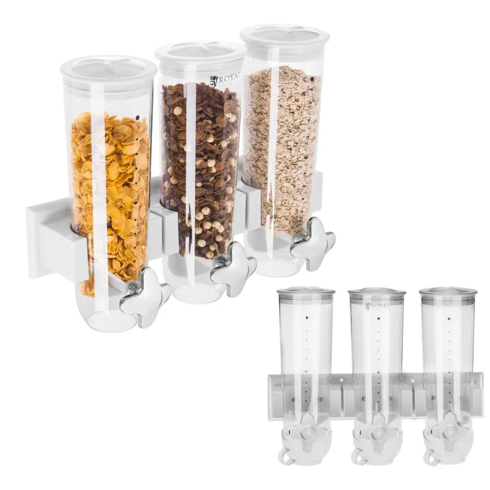 Dispenser for Dry Products-3 x 1.5l-bakelser og Muesli-svart