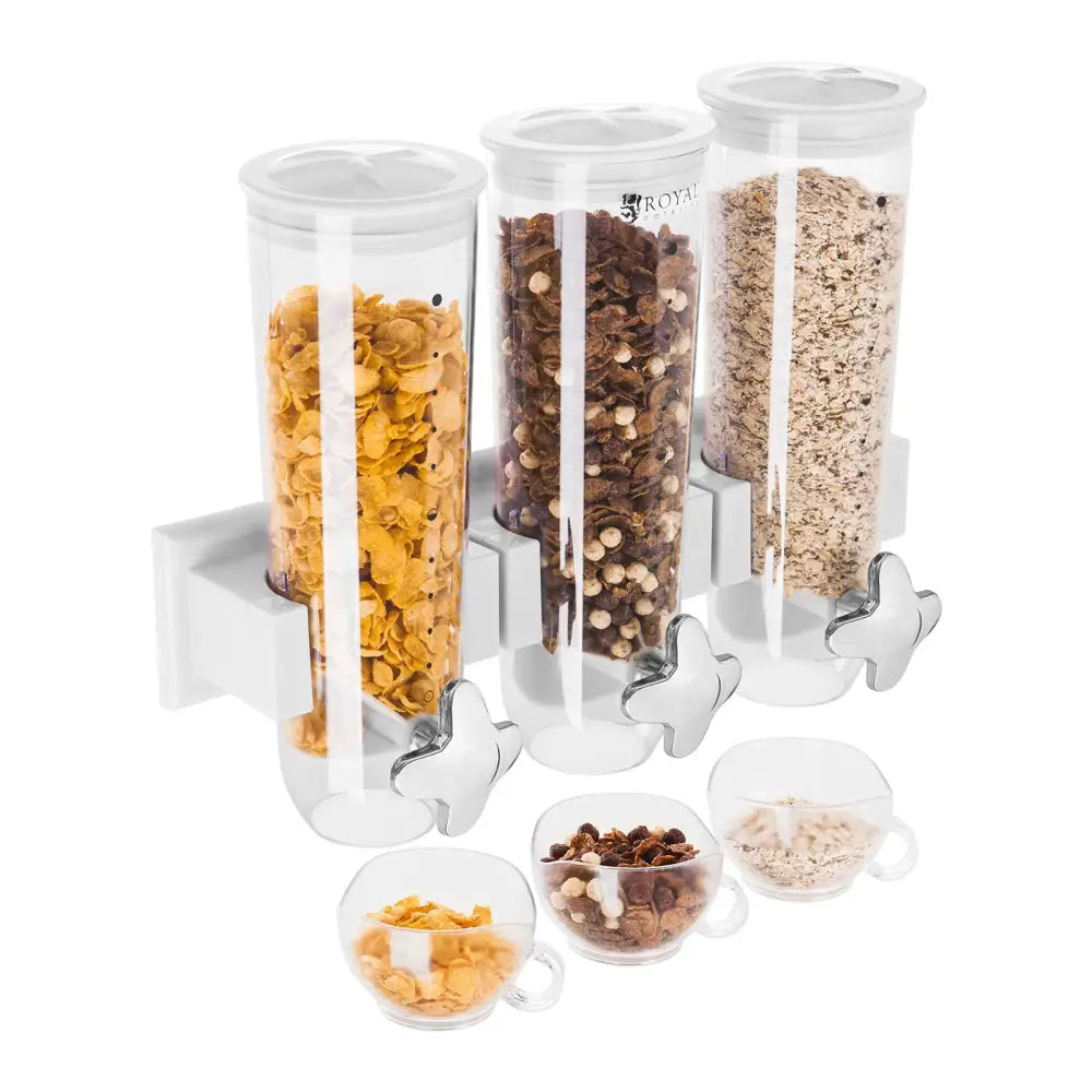 Dispenser for Dry Products-3 x 1.5l-bakelser og Muesli-svart