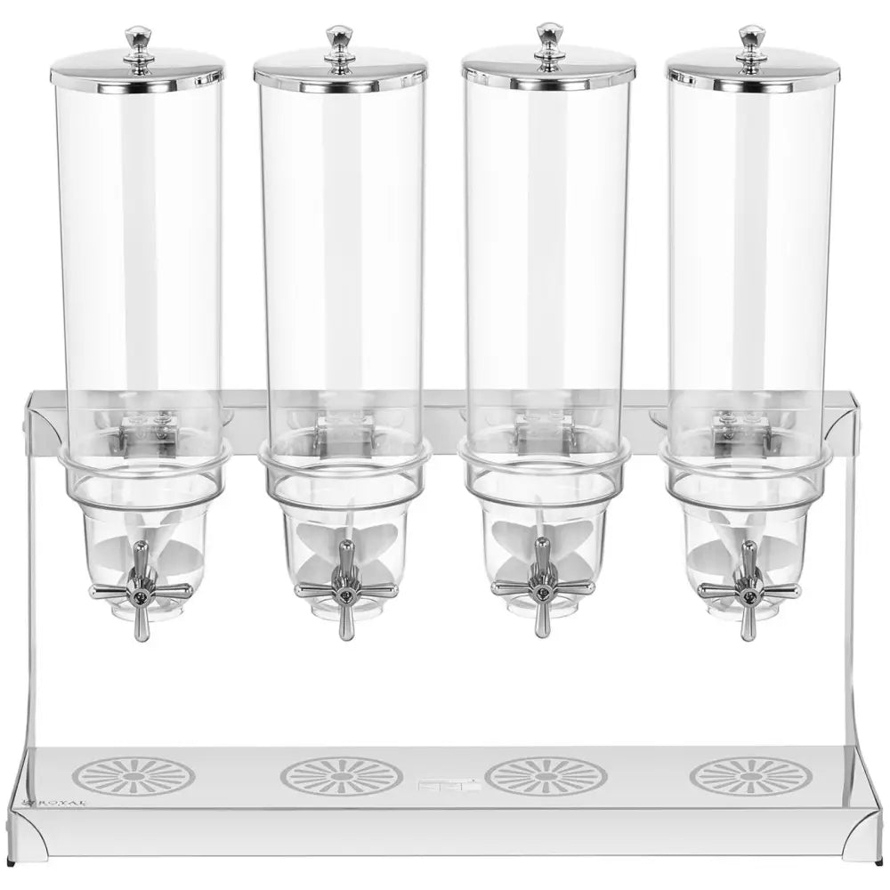 Dispenser for Tørrvarer Muesli Nøtter Kaffe 4 x 3.5 l