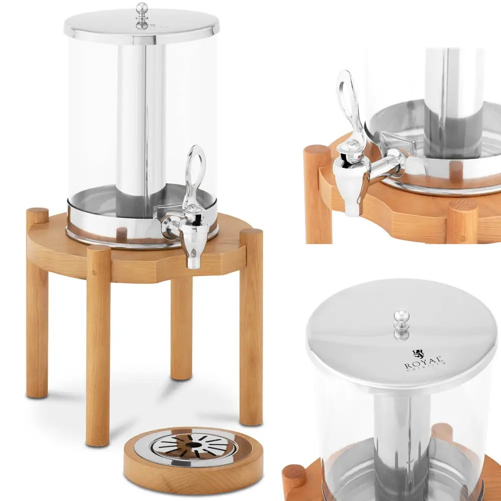 Dispenser Forfriskende Drikke med Trebunn - 7 Liter