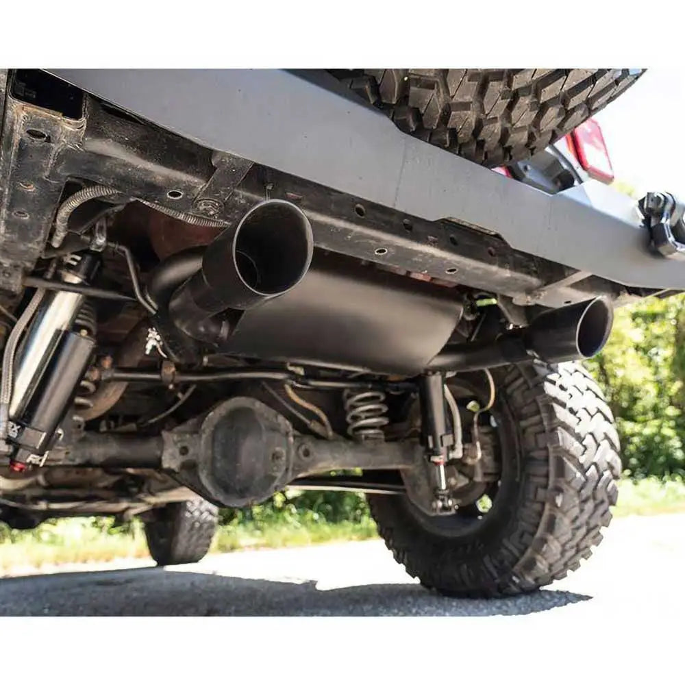 Dobbel Eksos Svart Rough Country - Jeep Wrangler Jk 4 d 07-18