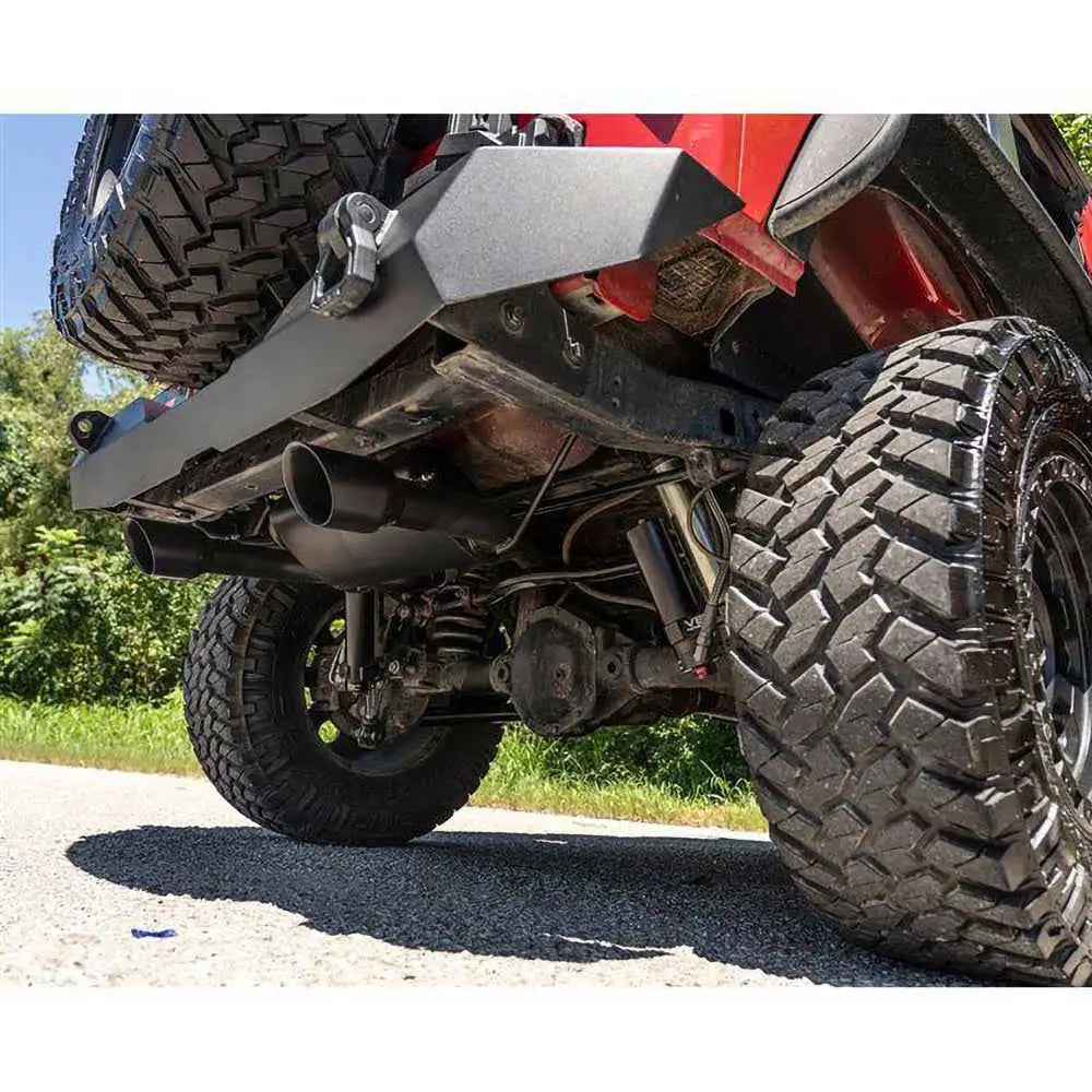 Dobbel Eksos Svart Rough Country - Jeep Wrangler Jk 4 d 07-18