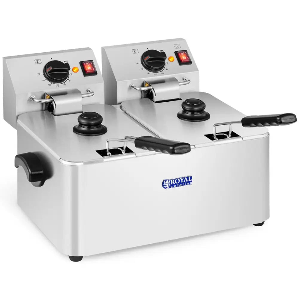 Dobbel Elektrisk Friterte med Termostat fra Ego 2x4l