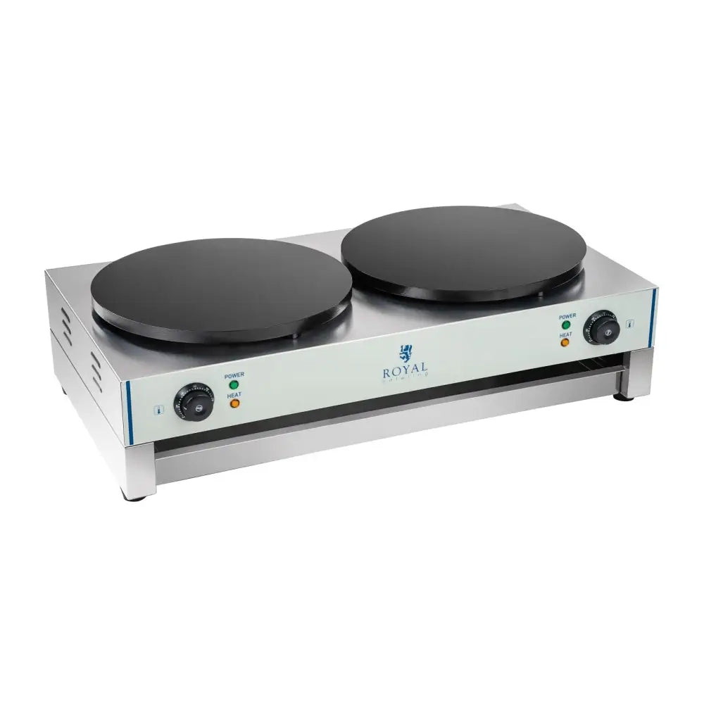 Dobbel Pannekakerøre med 2 Runde Plater ø40cm