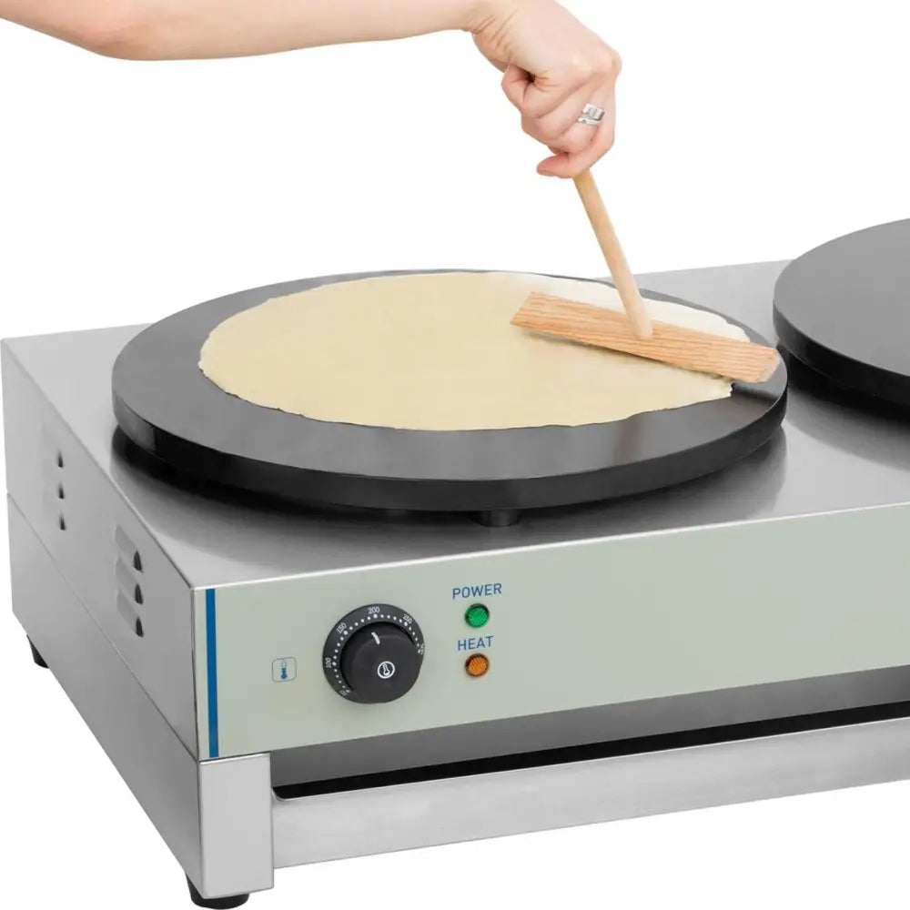 Dobbel Pannekakerøre med 2 Runde Plater ø40cm