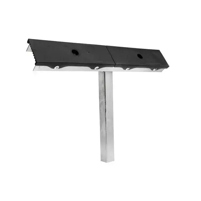 Dobbel sort flatpropp for båthenger, T-formet med to sorte felt og hull, frontvisning mot hvit bakgrunn.