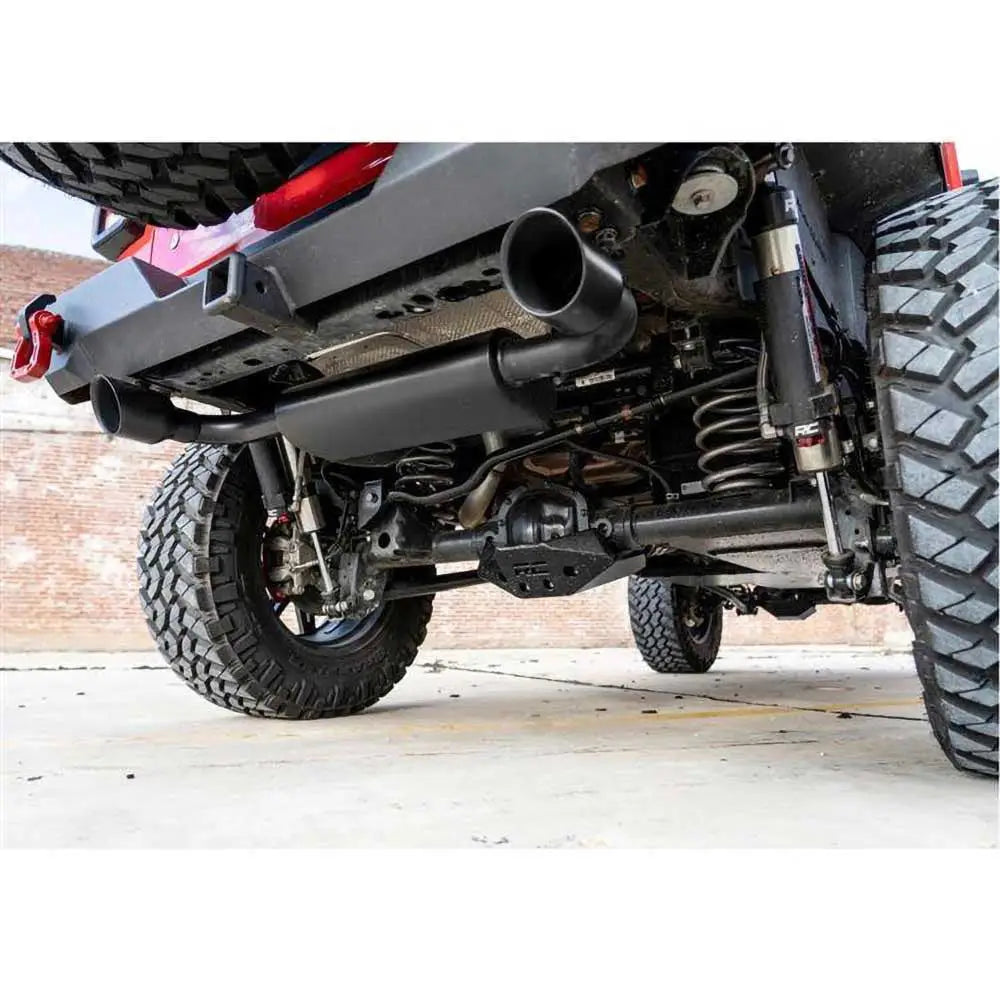 Dobbel Svart Eksos - Jeep Wrangler Jl 4 d 18-