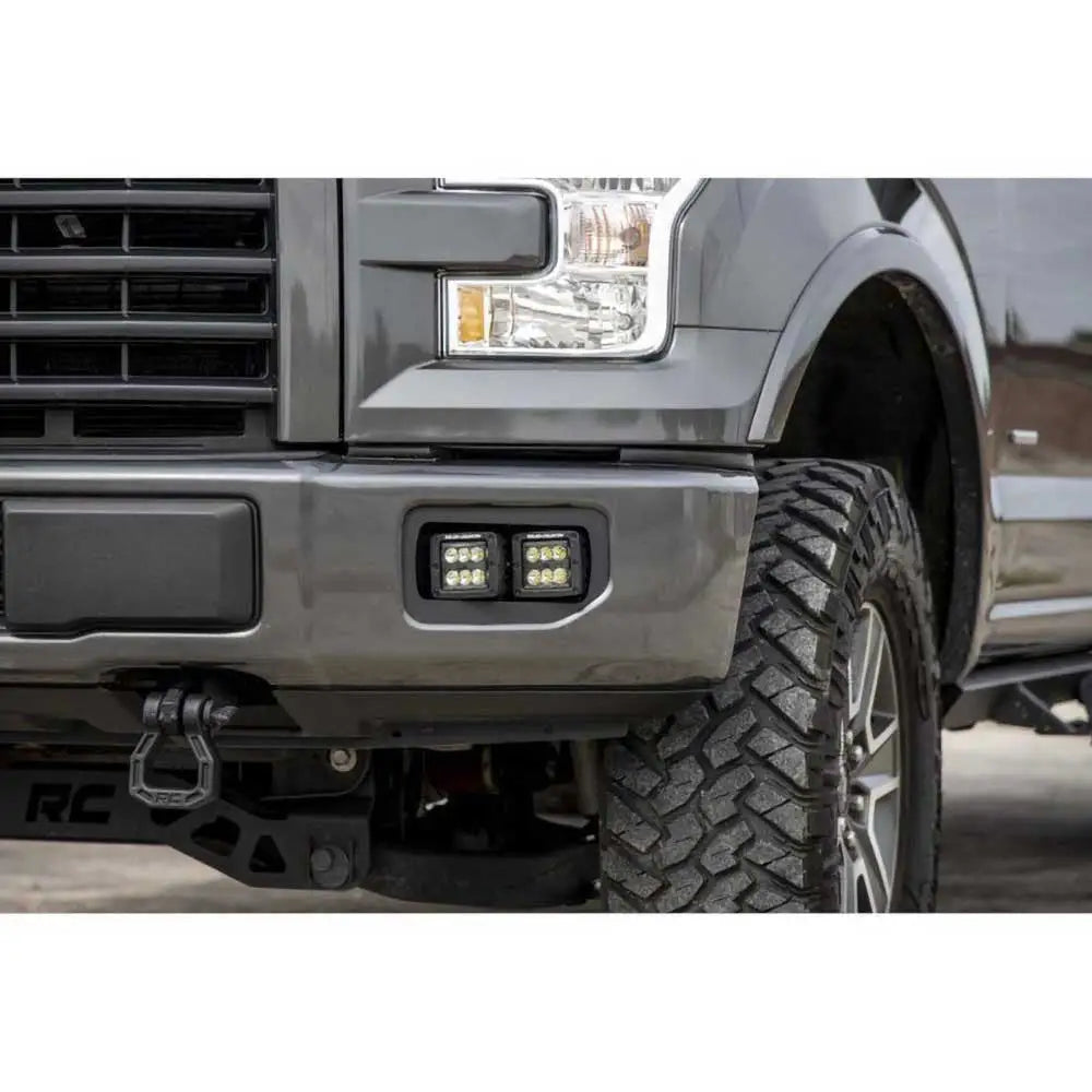Dobbelt Led-tåkelykter Flombalken Rough Country Black Series - Ford F150 15-17