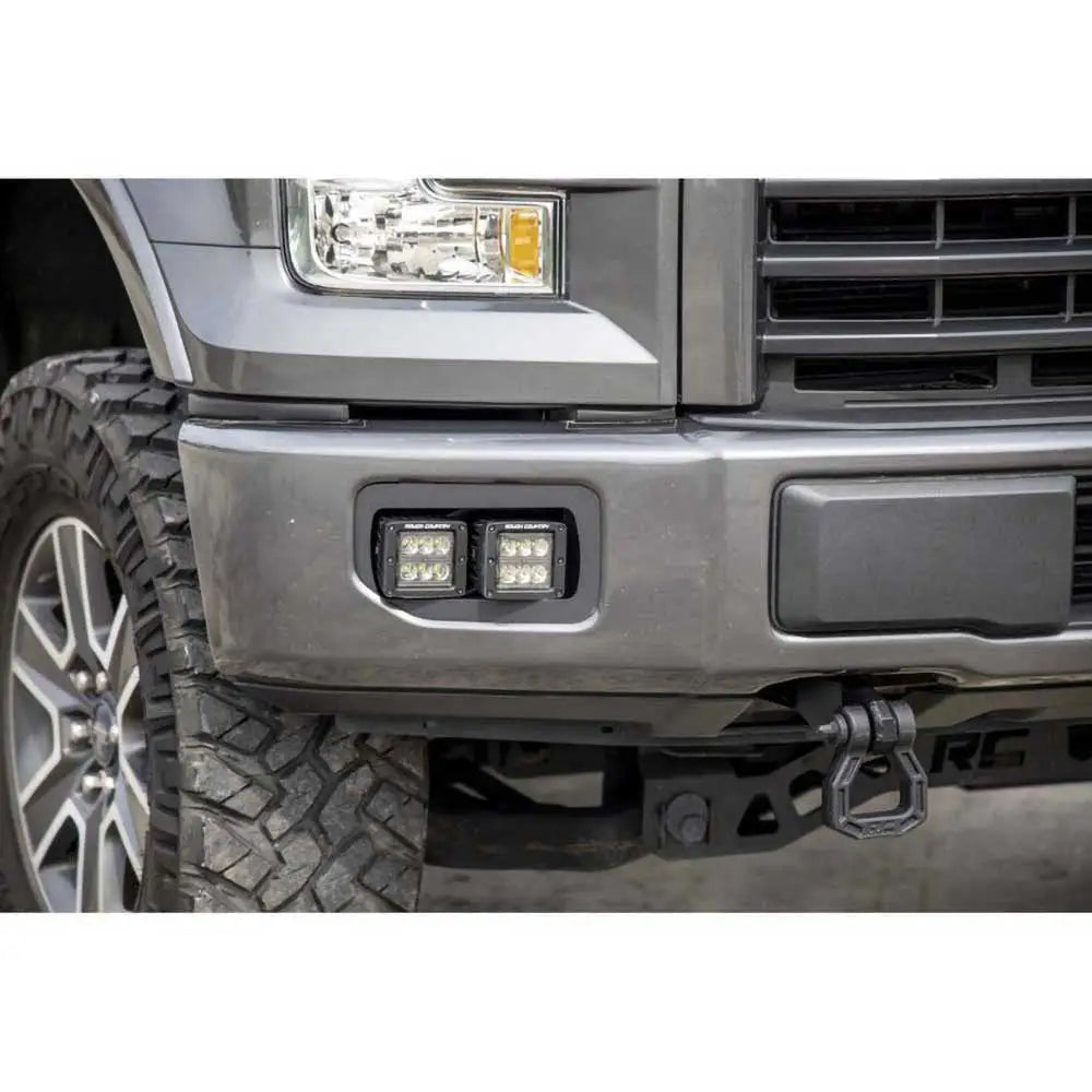 Dobbelt Led-tåkelykter Flombalken Rough Country Black Series - Ford F150 15-17
